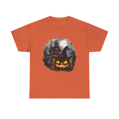 Haunted House Pumpkin - Unisex Heavy Cotton Tee