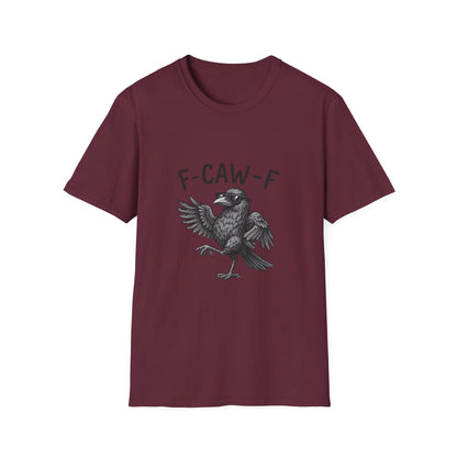 F-Caw-F Unisex Funny T-Shirt, Quirky Graphic Tee, Gifts for Bird Lovers, Casual Wear, Nature Lover Apparel