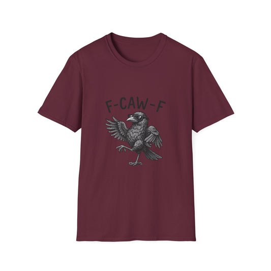 F-Caw-F Unisex Funny T-Shirt, Quirky Graphic Tee, Gifts for Bird Lovers, Casual Wear, Nature Lover Apparel