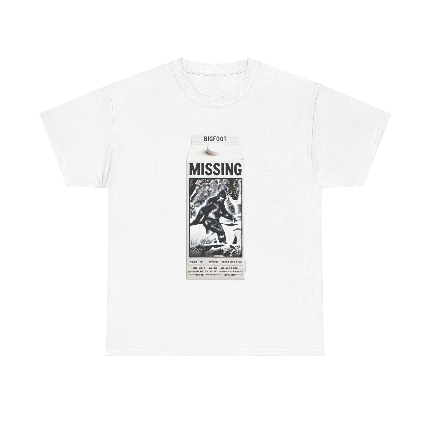 Bigfoot Missing - Unisex Heavy Cotton Tee