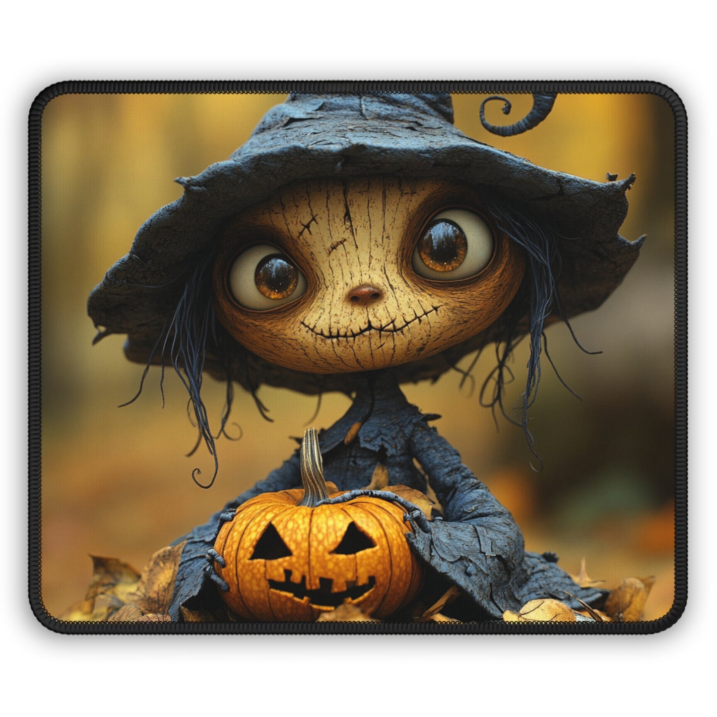 Cute Pumpkin Witch - Gaming Mouse Pad