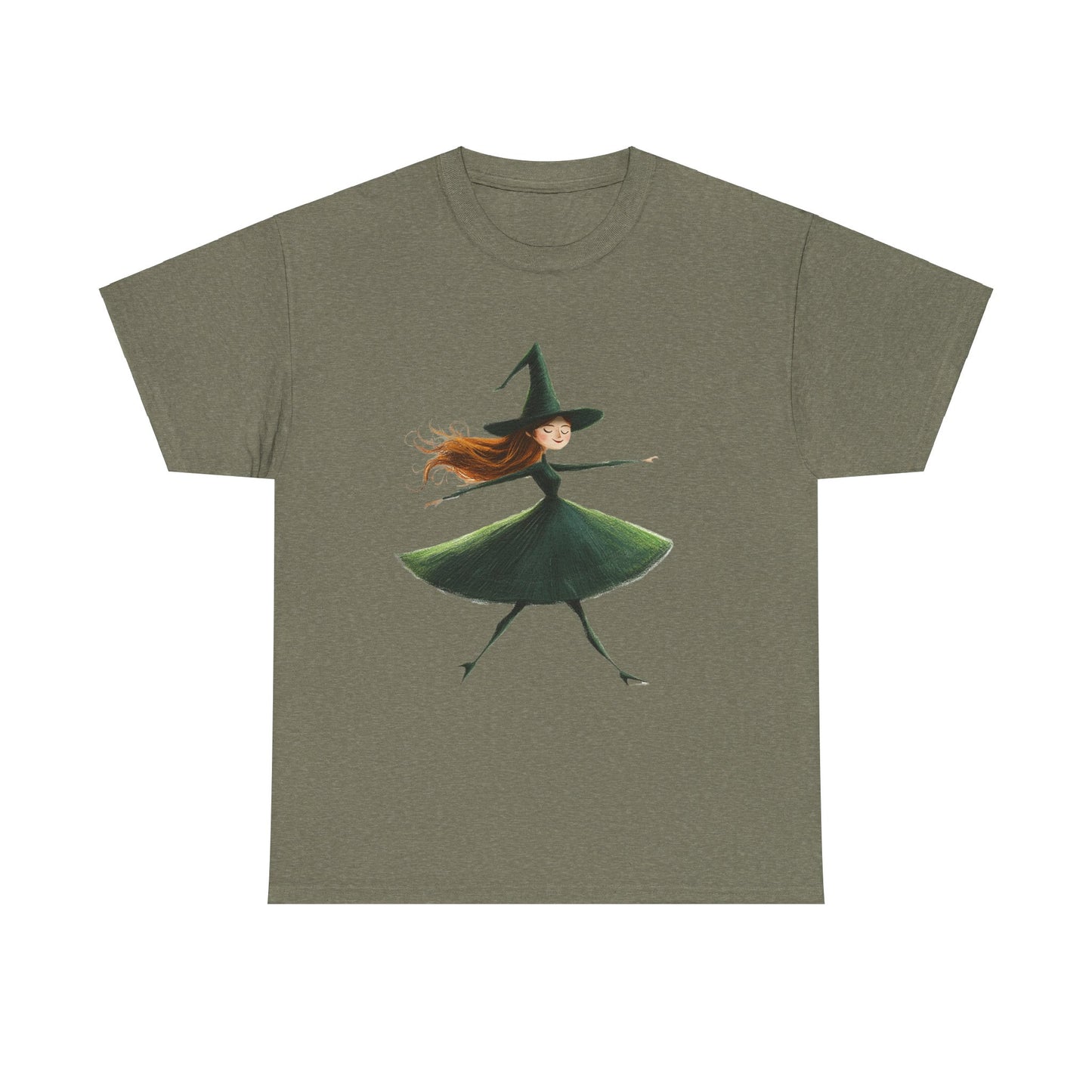 Halloween Dancing Witch - Unisex Heavy Cotton Tee