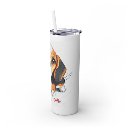 Beagle Mom - Skinny Tumbler with Straw, 20oz