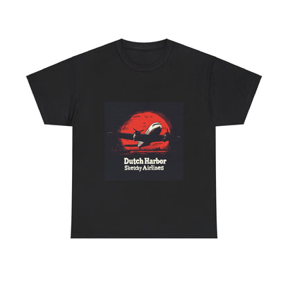 Dutch Harbor Sketchy Airlines - Unisex Heavy Cotton Tee