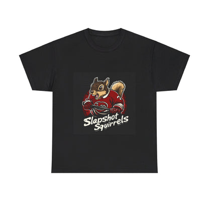 Slapshot Squirrels hockey - Unisex Heavy Cotton Tee