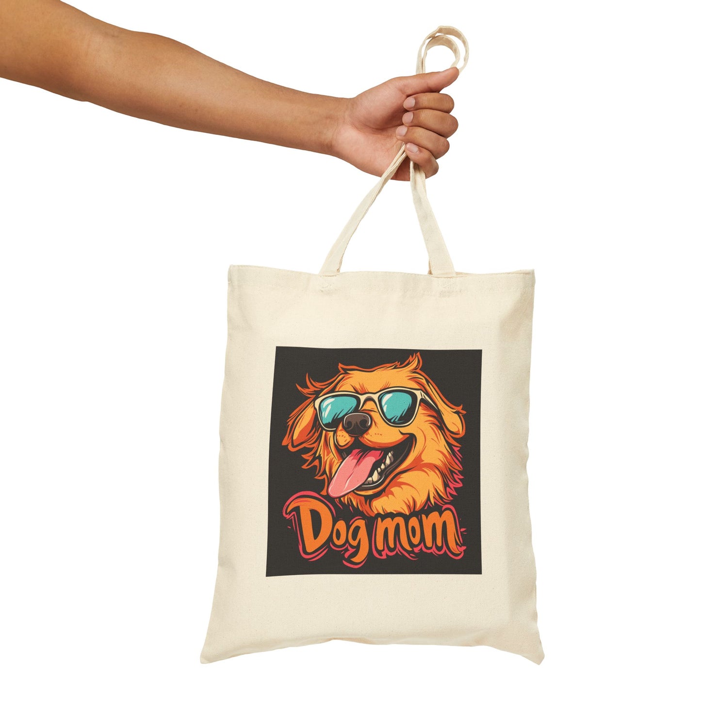 Dog Mom - Cotton Canvas Tote Bag