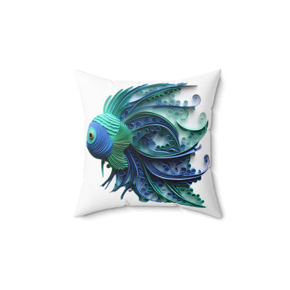 Quill Fishy - Spun Polyester Square Pillow