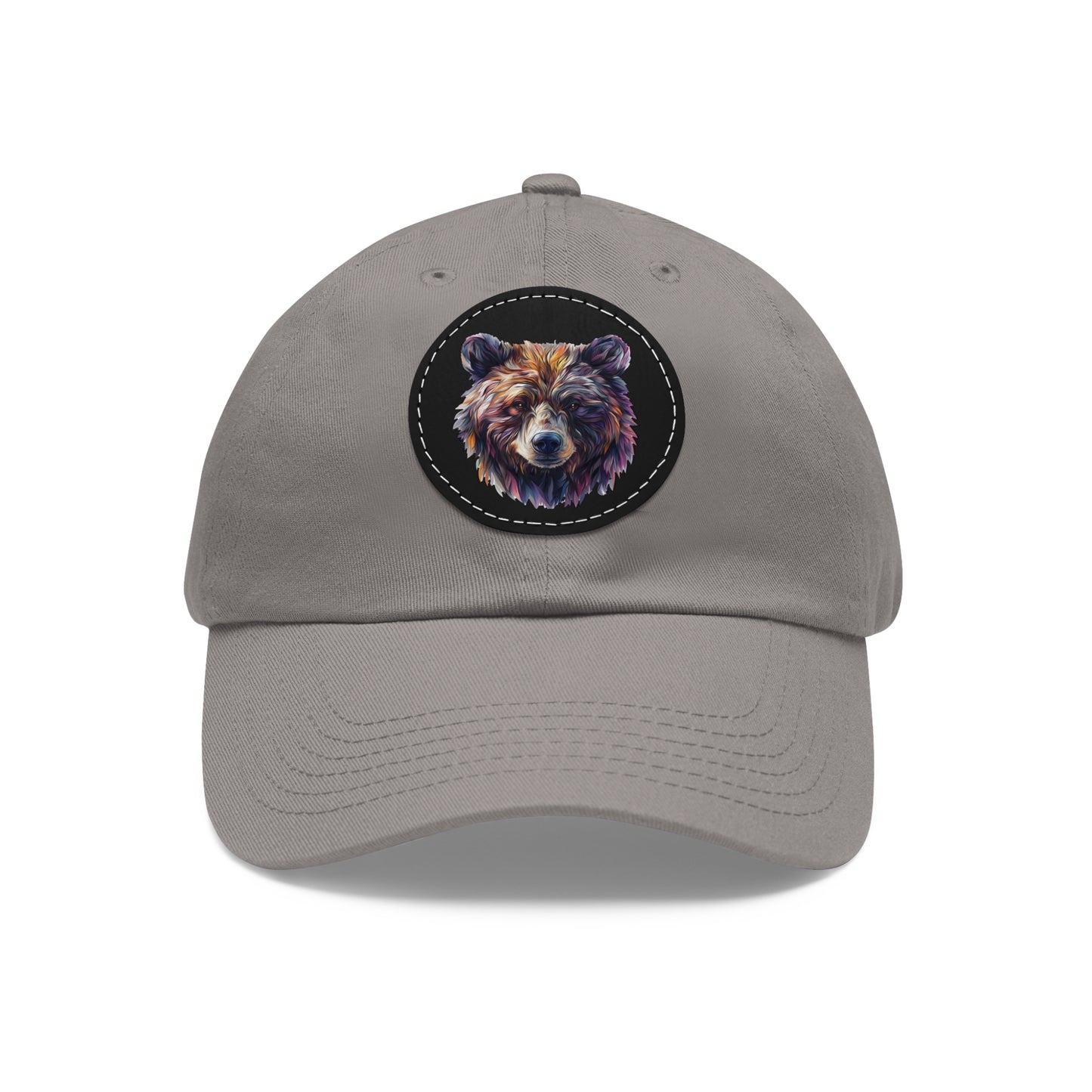 Artistic Bear - Dad Hat with Leather Patch (Round)