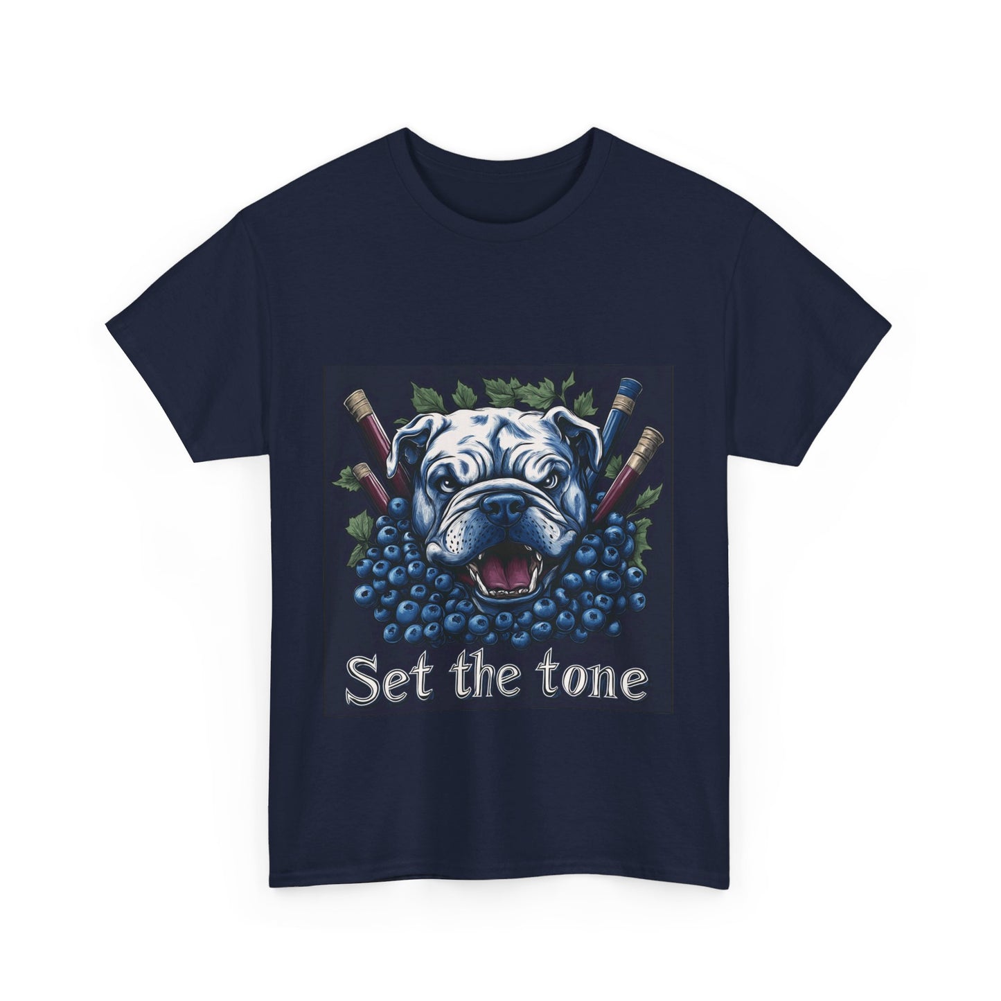 Sudbury Blueberry Bulldogs Set the Tone - Unisex Heavy Cotton Tee