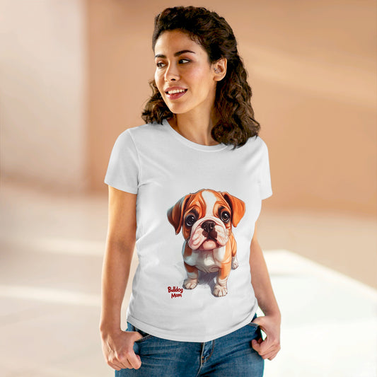 Bulldog Mom - Women's Midweight Cotton Tee