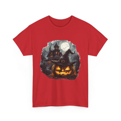 Haunted House Pumpkin - Unisex Heavy Cotton Tee