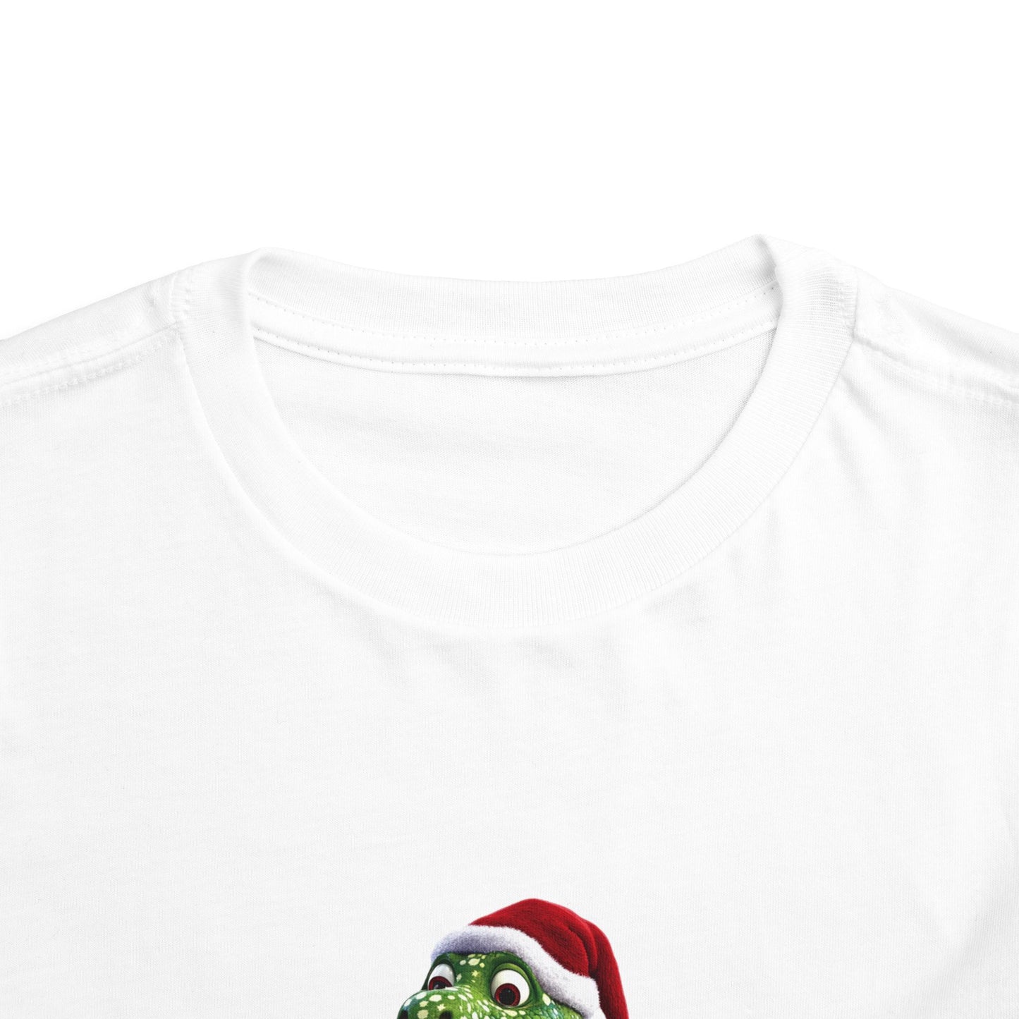 Toddler T-Shirt Christmas T-Rex with Santa Hat