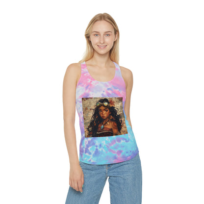 Steampunk Moana - Tie Dye Racerback Tank Top