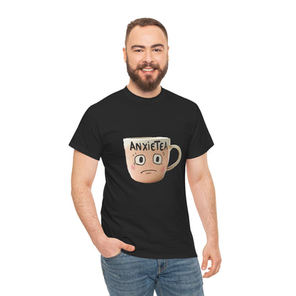 A cup of AnxieTea - Unisex Heavy Cotton Tee