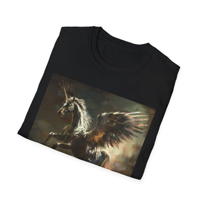 Pegasus flying Unicorn -  Unisex Softstyle T-Shirt