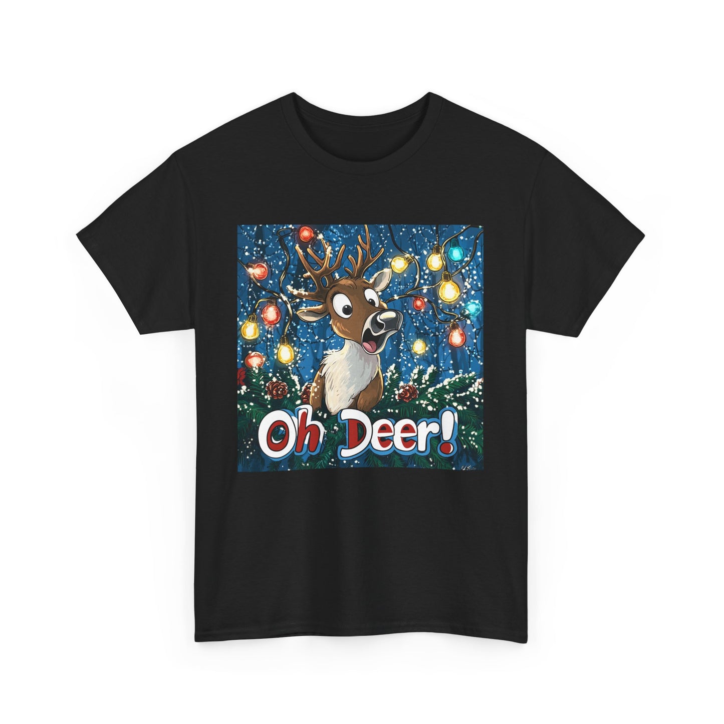 Christmas Deer Unisex Tee - 'Oh Deer' Design