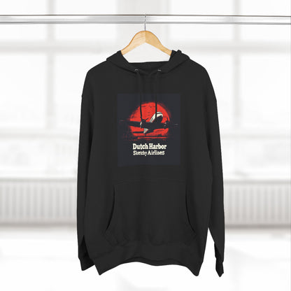 Dutch Harbor Sketchy Airlines - Three-Panel Fleece Hoodie