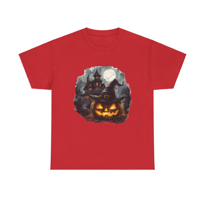 Haunted House Pumpkin - Unisex Heavy Cotton Tee