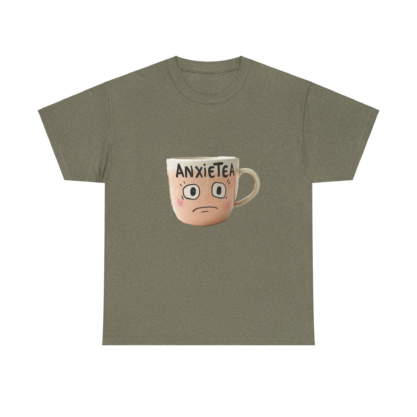 A cup of AnxieTea - Unisex Heavy Cotton Tee