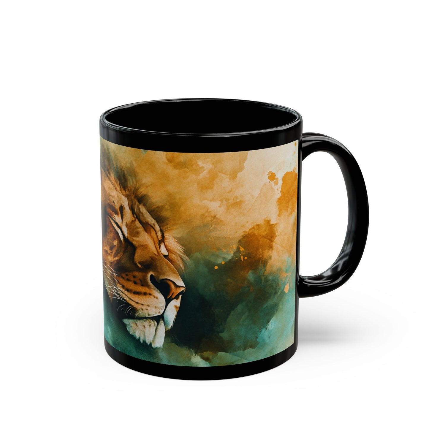 Sleeping Lion - Black Mug (11oz, 15oz)