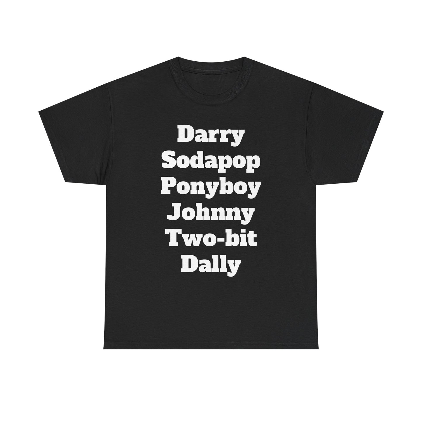 The Outsiders Inspired Unisex Heavy Cotton Tee - Classic Literary Character Names