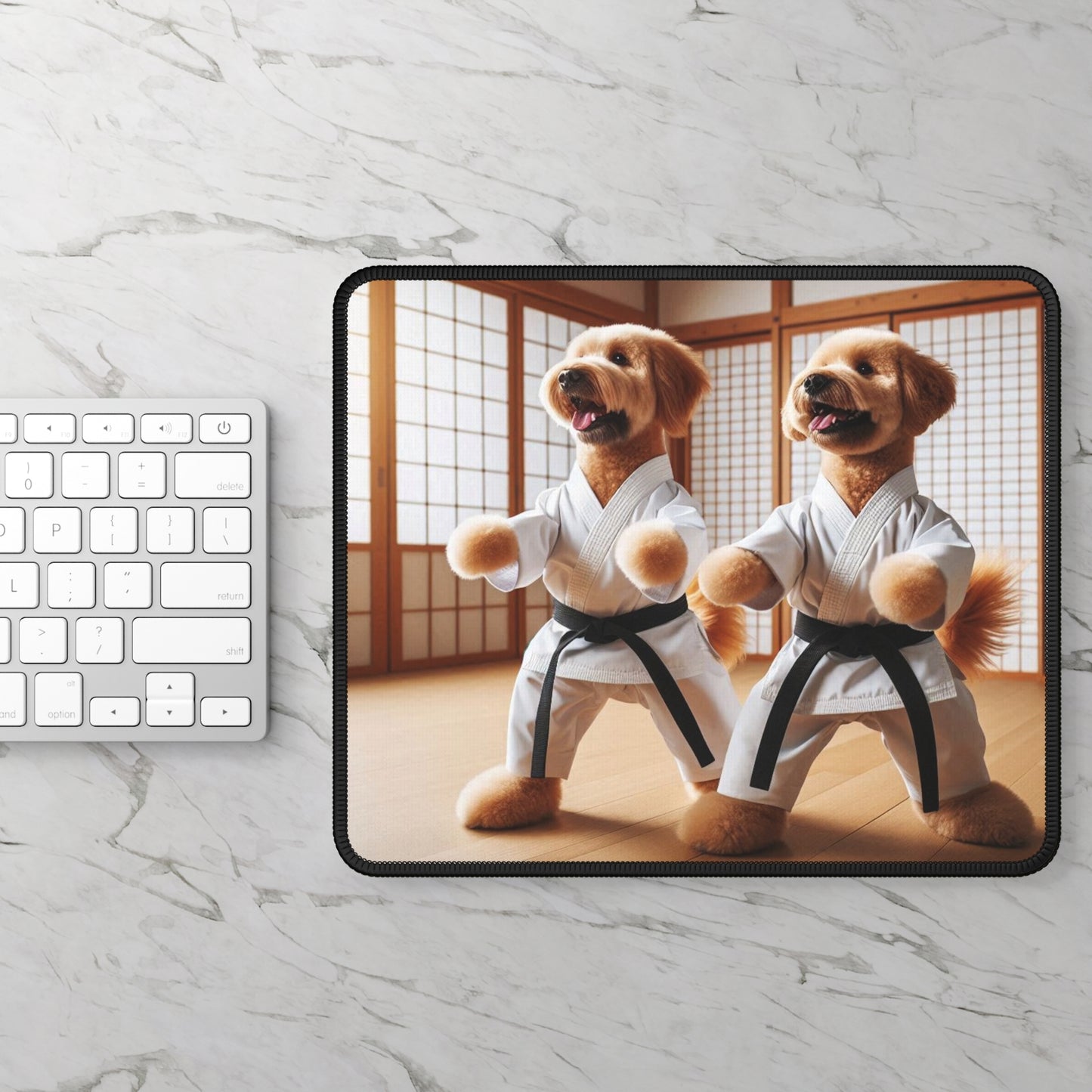 Karate pups - Gaming Mouse Pad