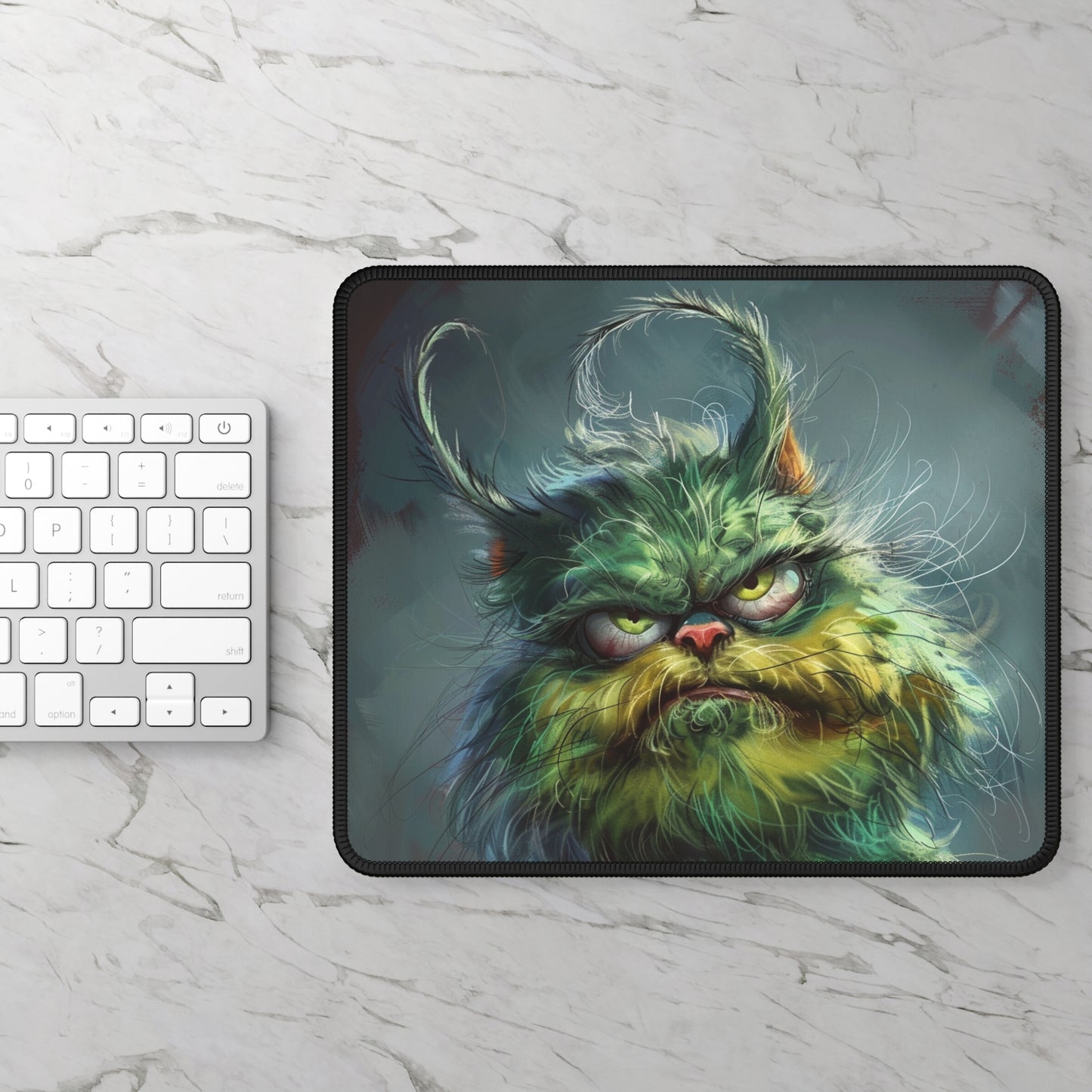 Grinch Cat - Gaming Mouse Pad