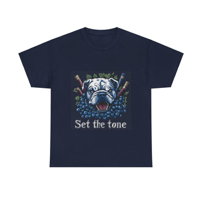 Sudbury Blueberry Bulldogs Set the Tone - Unisex Heavy Cotton Tee