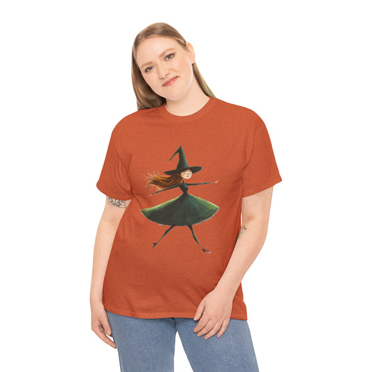 Halloween Dancing Witch - Unisex Heavy Cotton Tee