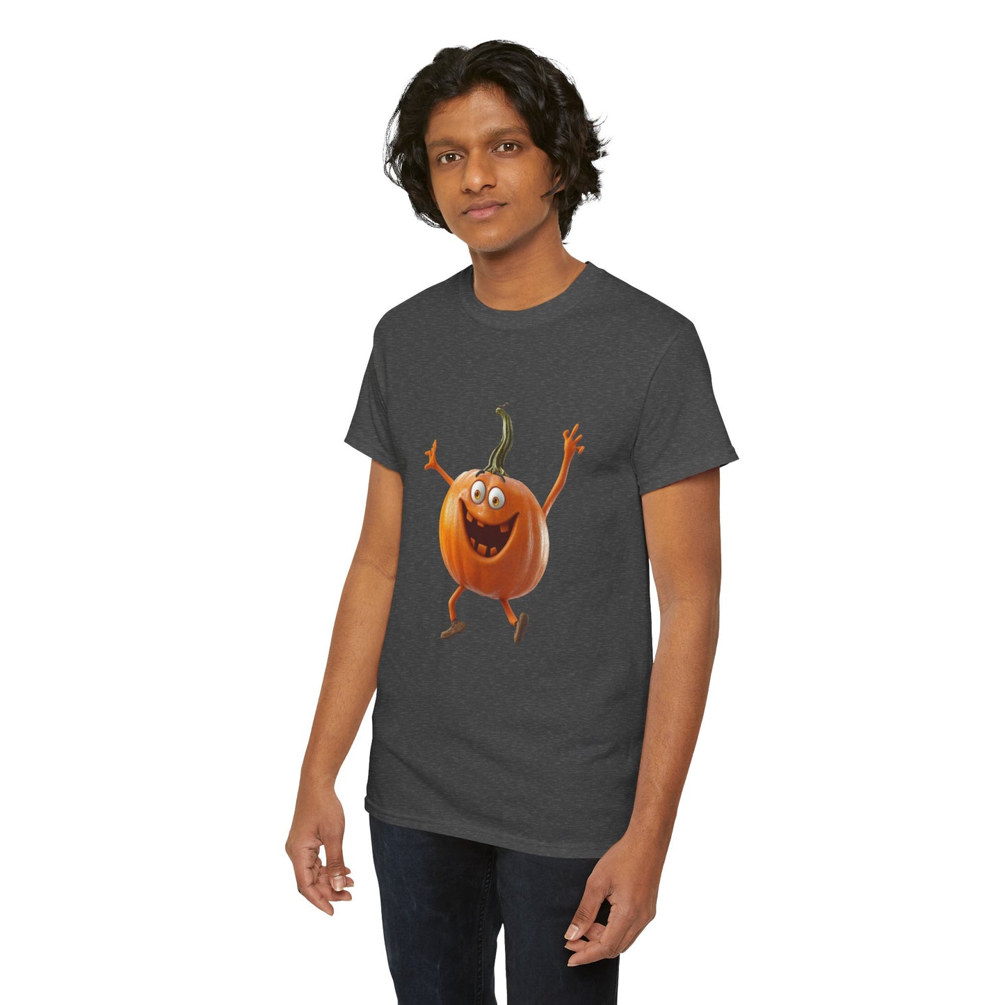 Dancing Pumpkin Halloween - Unisex Heavy Cotton Tee