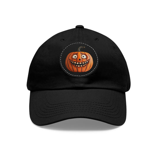 Halloween Pumpkin Costume - Dad Hat with Leather Patch (Round)