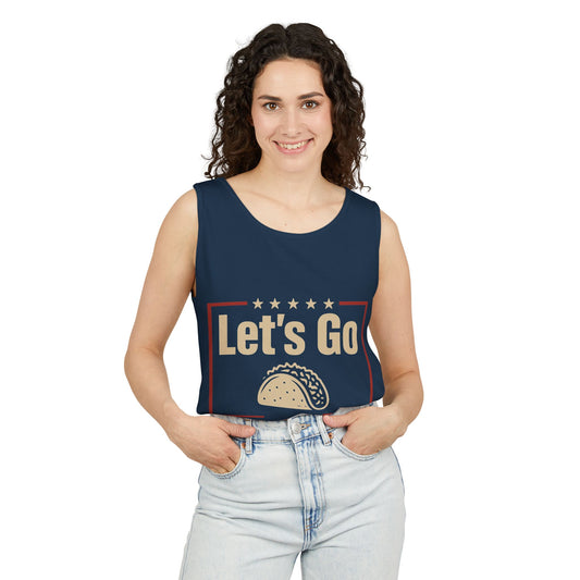 Let's Go Taco Unisex Tank Top | Summer Vibes, Casual Wear, Gift for Food Lovers, Taco Night, outdoor activities