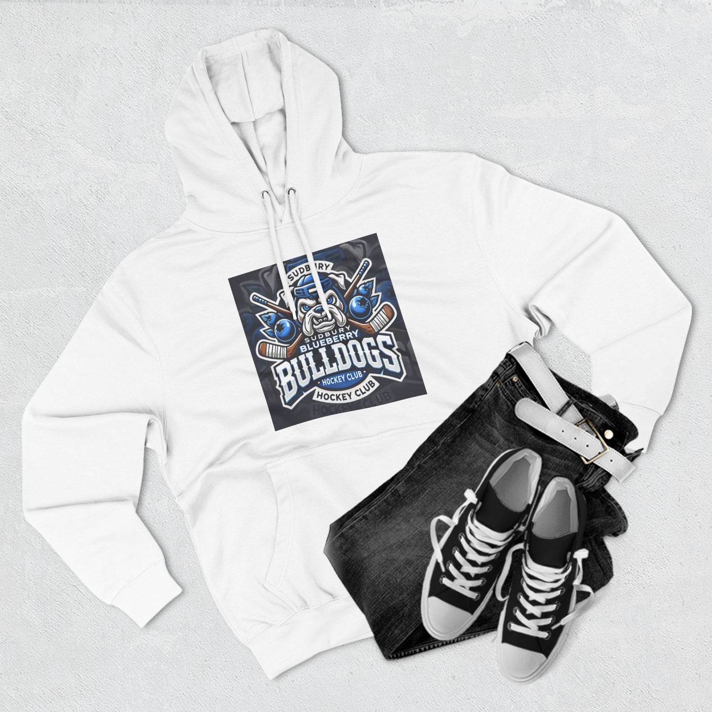 Three-Panel Fleece Hoodie - SudBury Blueberry Bulldogs