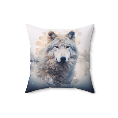 Wolf - Spun Polyester Square Pillow