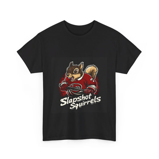 Slapshot Squirrels hockey - Unisex Heavy Cotton Tee