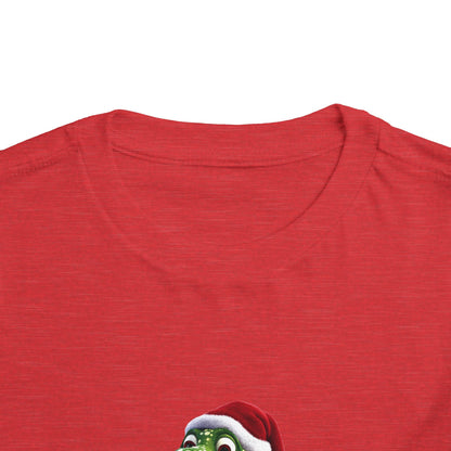 Toddler T-Shirt Christmas T-Rex with Santa Hat