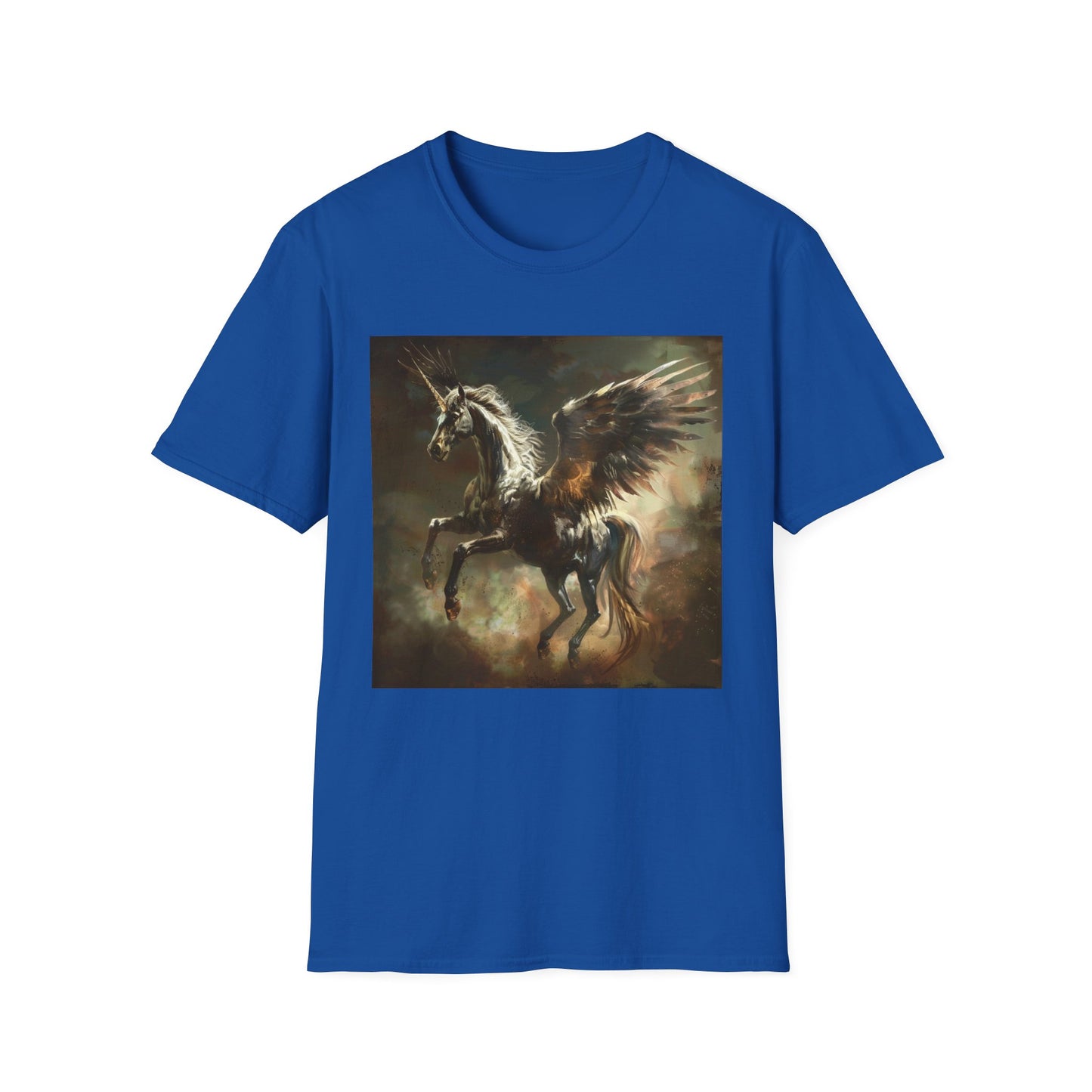 Pegasus flying Unicorn -  Unisex Softstyle T-Shirt