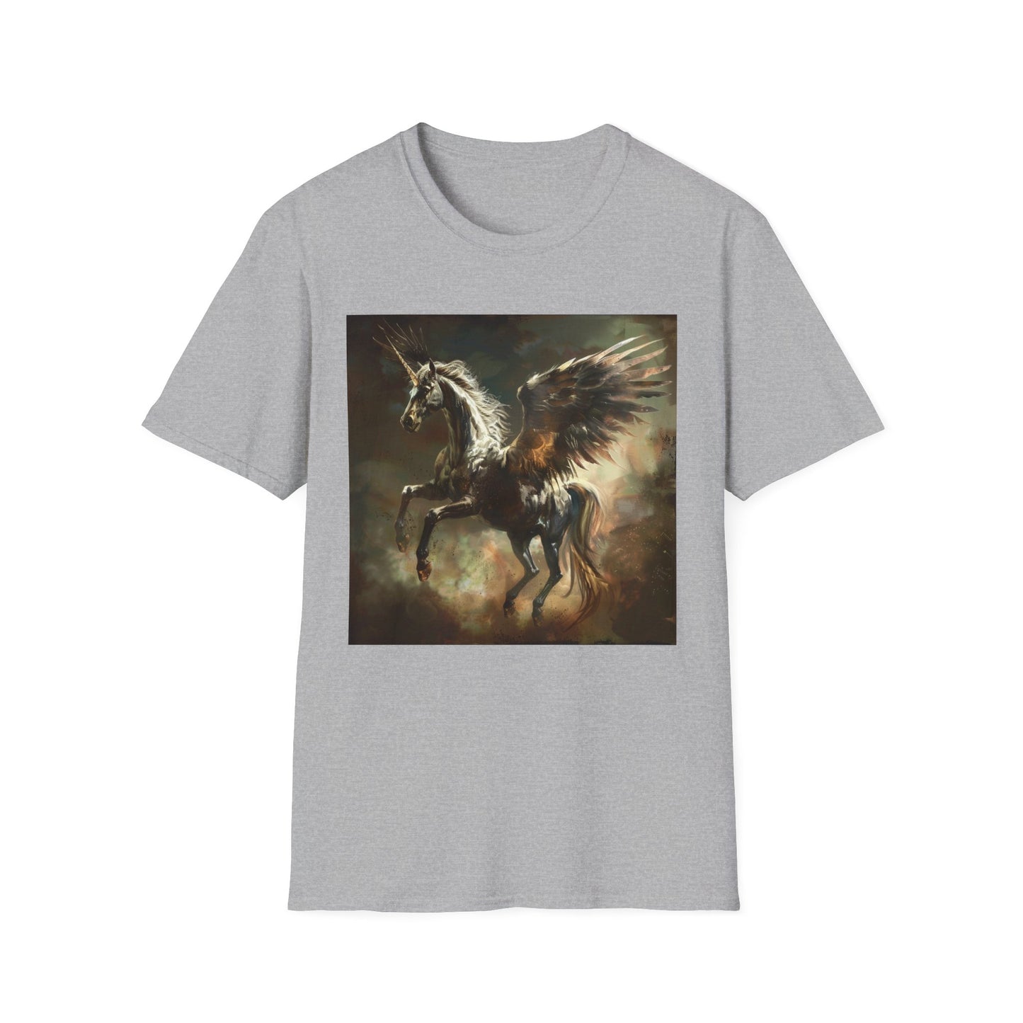 Pegasus flying Unicorn -  Unisex Softstyle T-Shirt