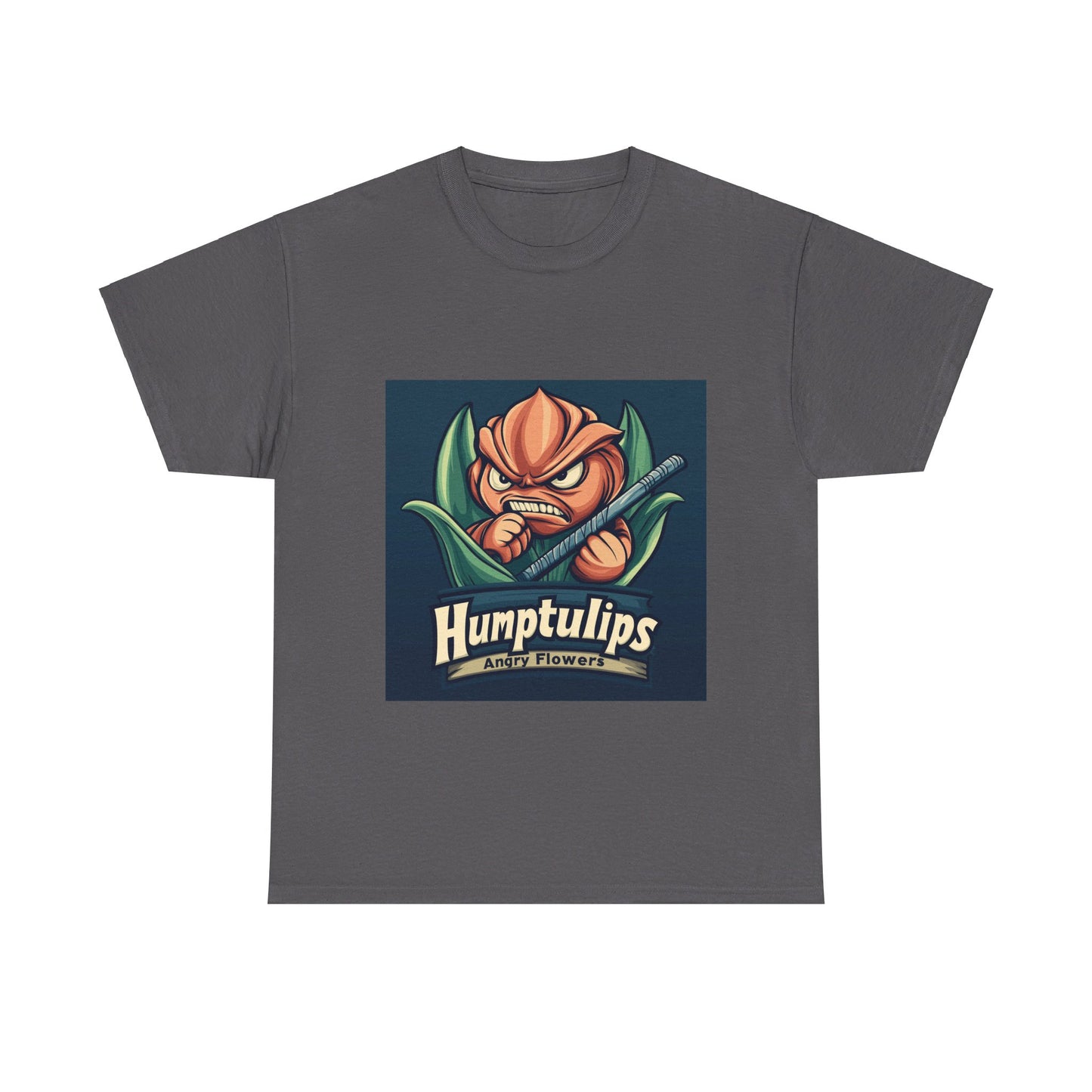 Humptulips Angry Flowers - Unisex Heavy Cotton Tee