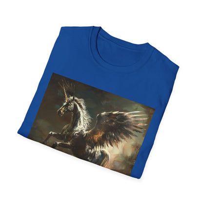 Pegasus flying Unicorn -  Unisex Softstyle T-Shirt