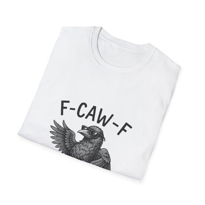 F-Caw-F Unisex Funny T-Shirt, Quirky Graphic Tee, Gifts for Bird Lovers, Casual Wear, Nature Lover Apparel