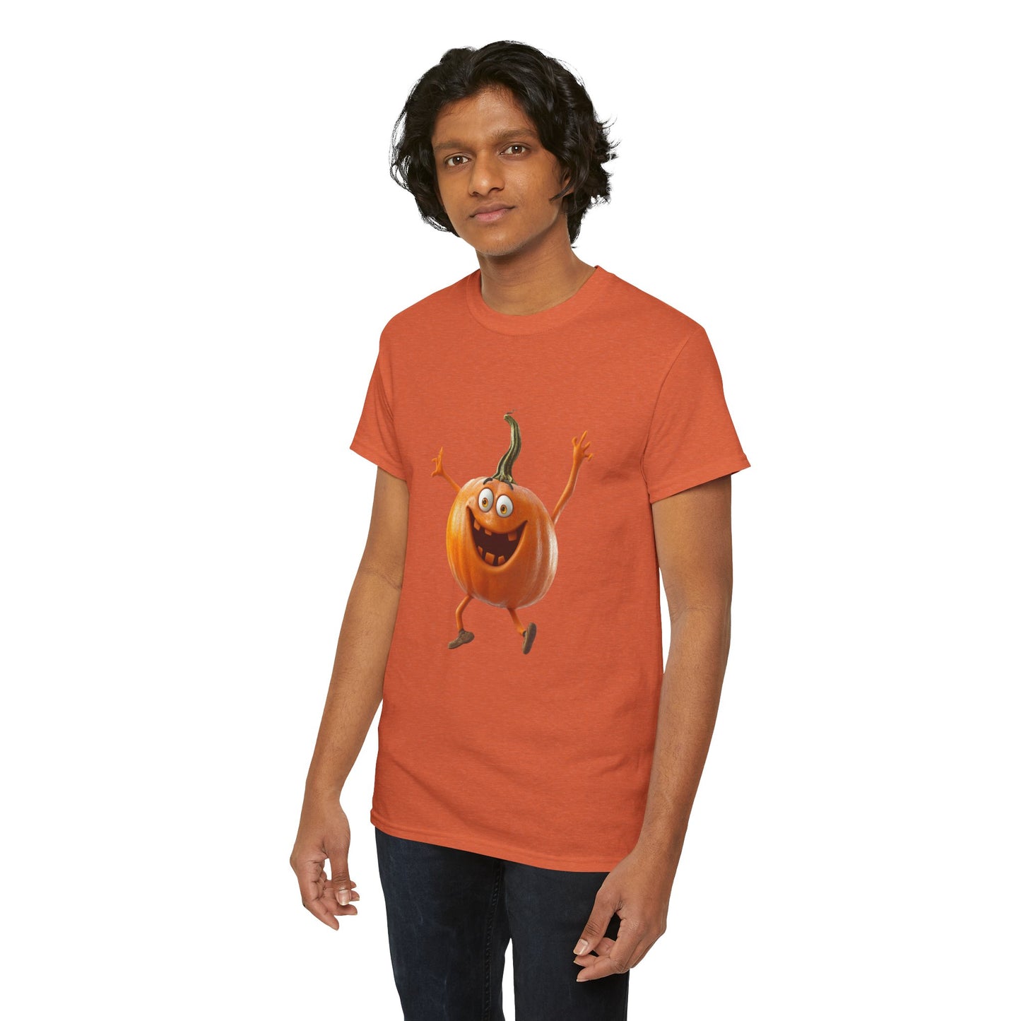 Dancing Pumpkin Halloween - Unisex Heavy Cotton Tee