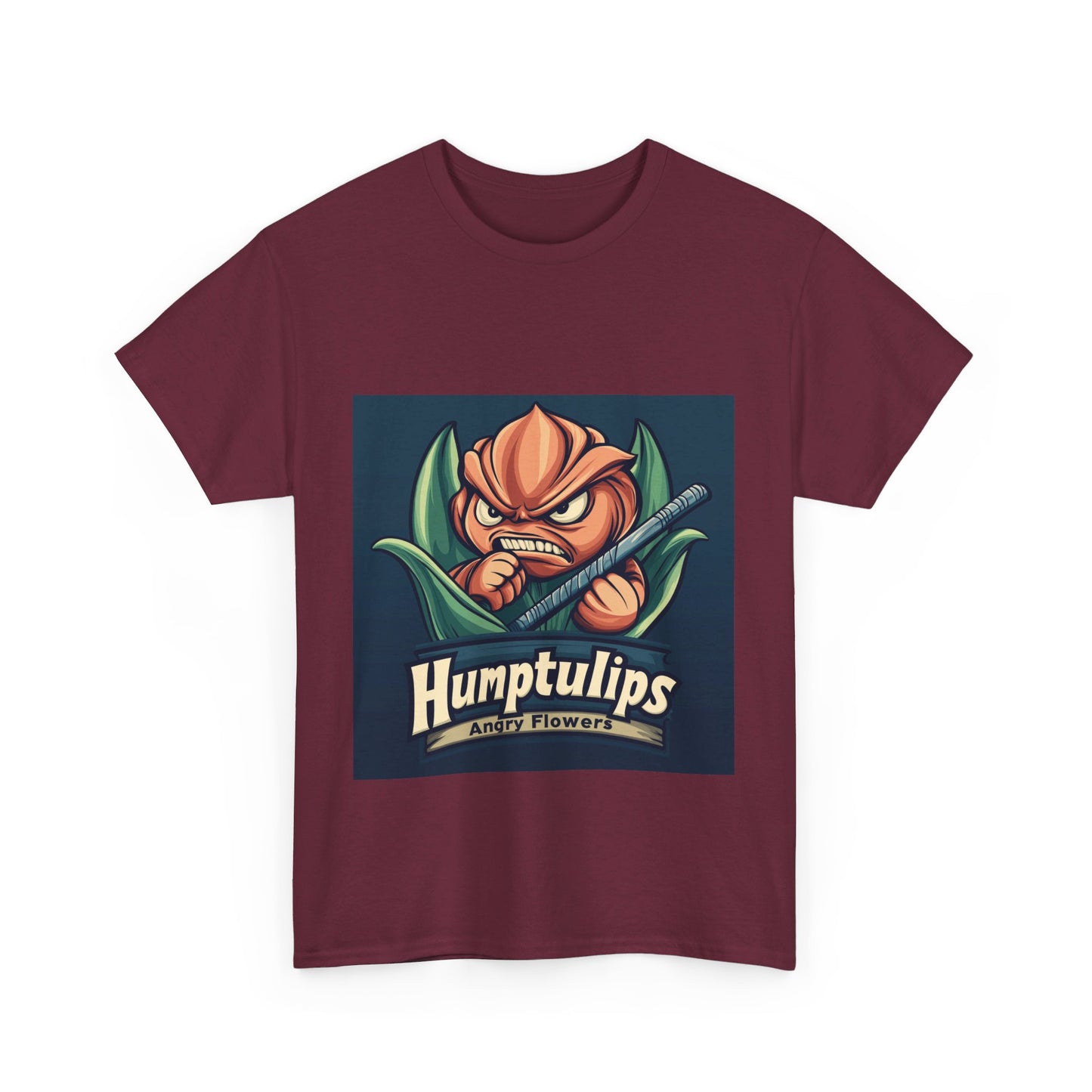 Humptulips Angry Flowers - Unisex Heavy Cotton Tee