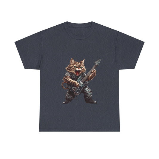 Heavy Metal Cat - Unisex Heavy Cotton Tee