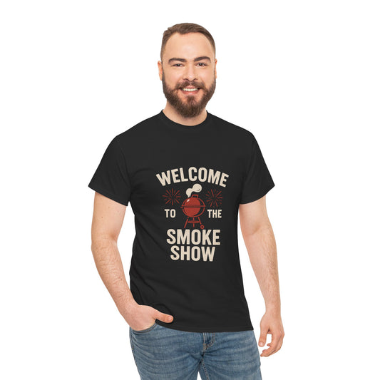 Welcome to the Smoke Show Unisex Heavy Cotton Tee - Perfect for BBQ Lovers
