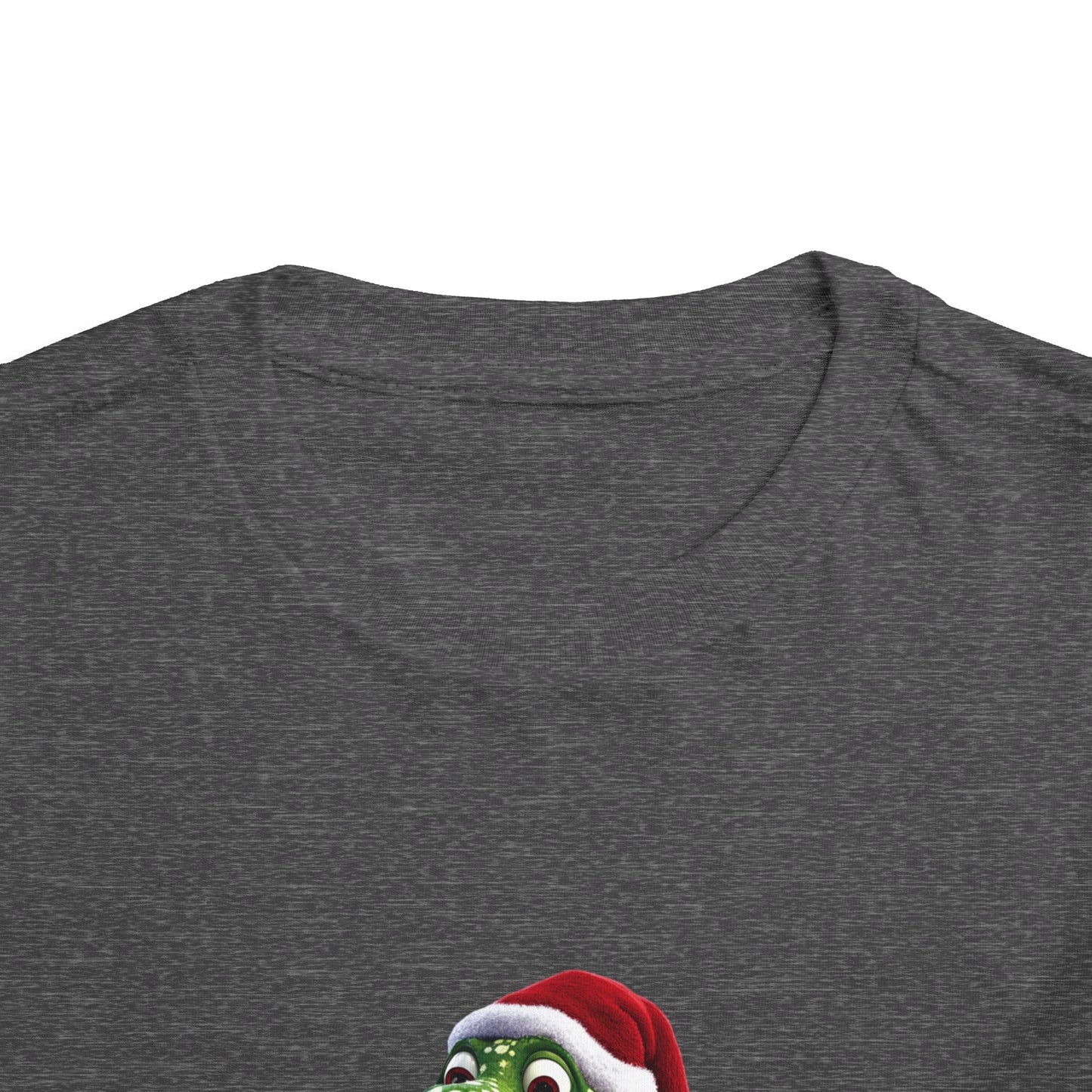 Toddler T-Shirt Christmas T-Rex with Santa Hat