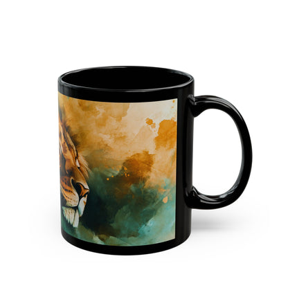 Sleeping Lion - Black Mug (11oz, 15oz)