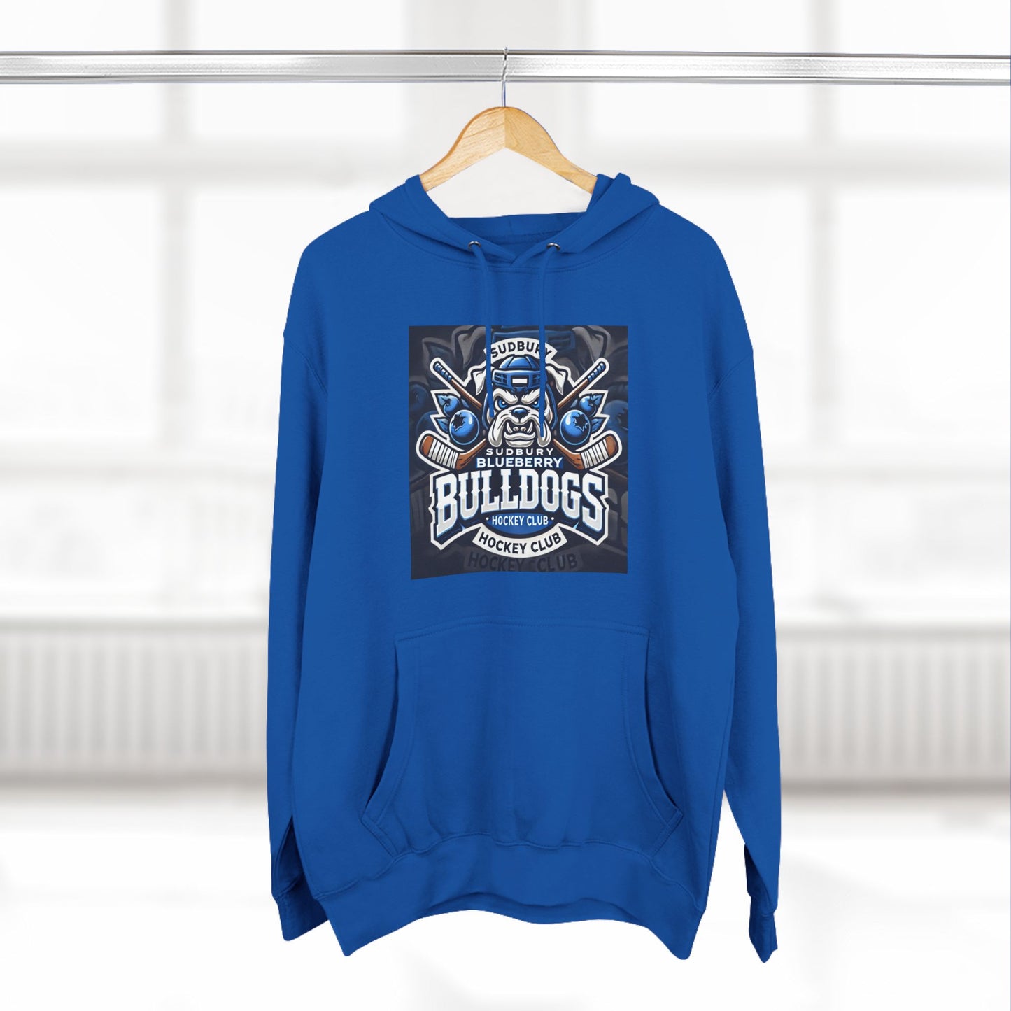 Three-Panel Fleece Hoodie - SudBury Blueberry Bulldogs