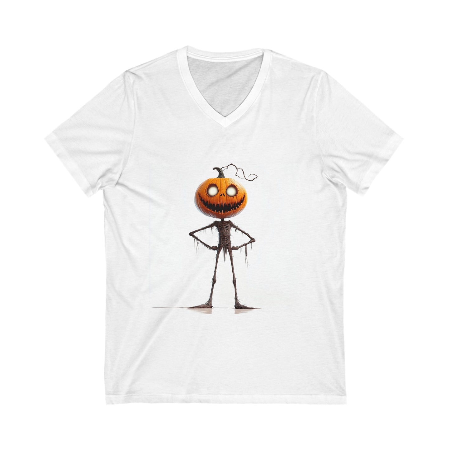 Smiling Jack Halloween - Unisex Jersey Short Sleeve V-Neck Tee