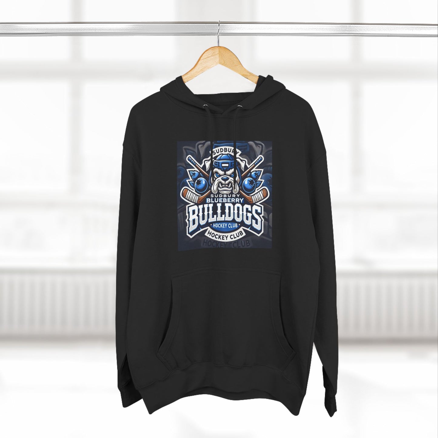 Three-Panel Fleece Hoodie - SudBury Blueberry Bulldogs